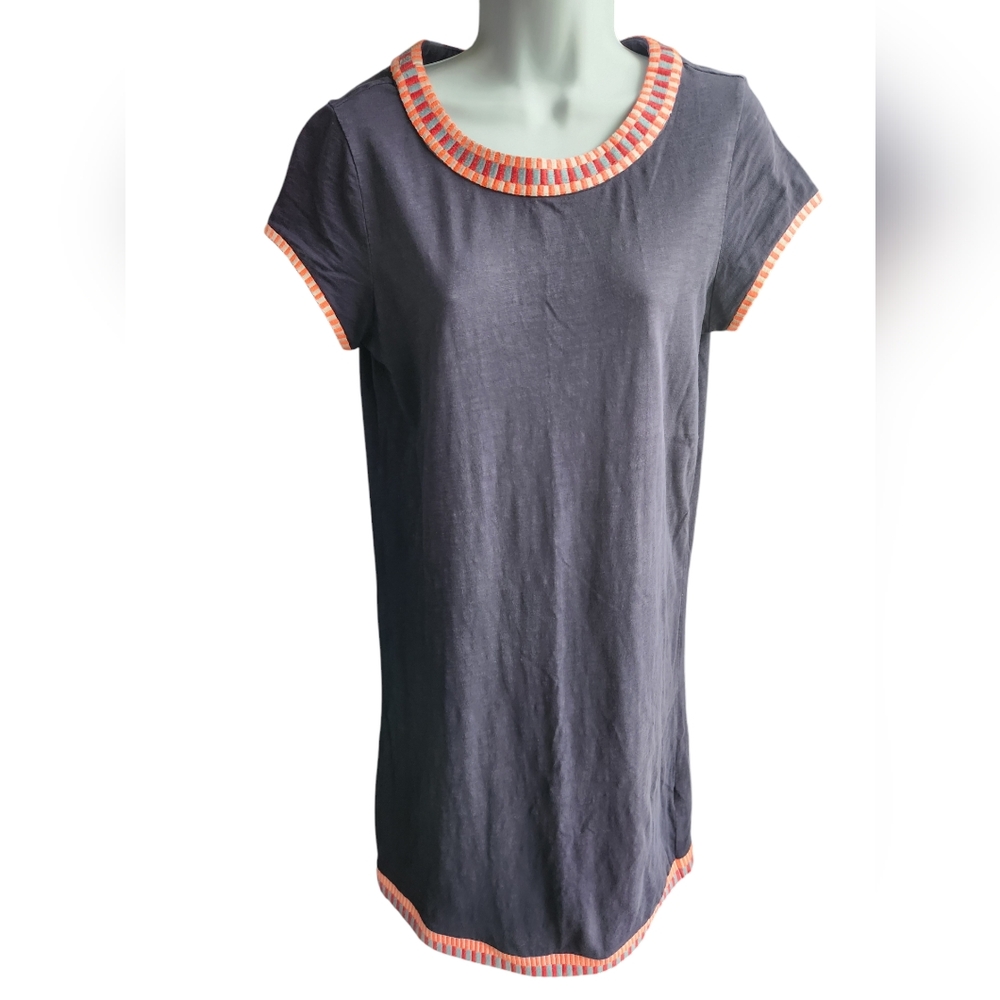 🎉HOST PICK🎉Boden Navy Sena Embroidered Jersey Shift Dress Size 6R